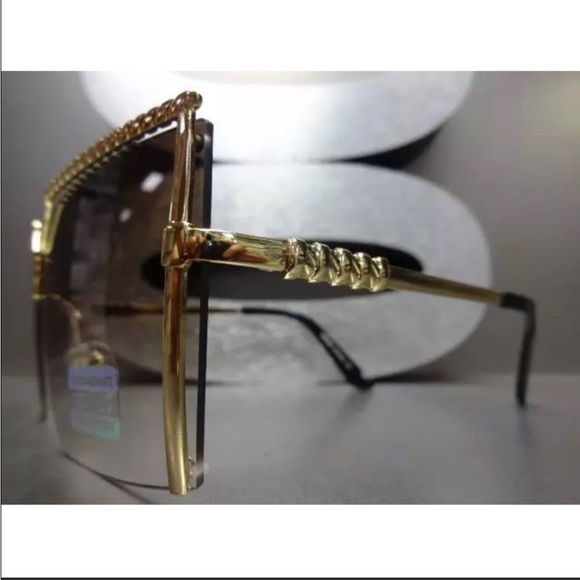 Oversized retro, flat sunglasses - Picture 6 of 7